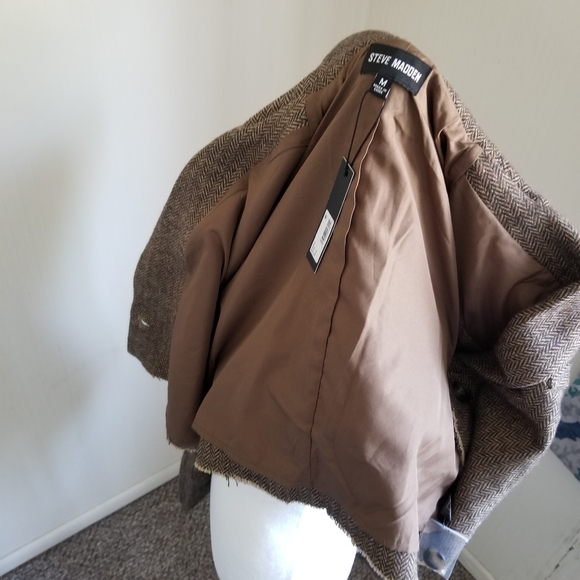 NWT Steve Madden Rupi Cropped Blazer, Brown, Medium - Picture 9 of 16